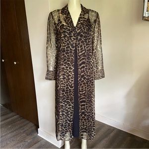 Vintage midi/maxi dress and leopard cover